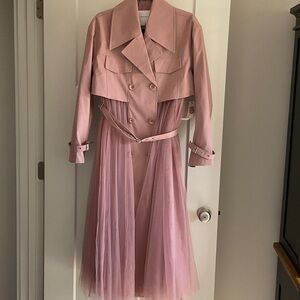 Anthropologie Pink Trench Coat